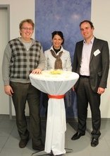 Veranstalter Stefan Schimpfle (aiti-Park) und Margot Siedersberger (Cometa) freuen sich mit Referent Fabian Ziegler (Webagentur Team23) über die große Resonanz beim Unternehmerabend Kempten (v.li.)