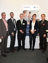 v.l.n.r.: Stefan Schimpfle, Christian Hausladen, Josef Ruppel, Andrea Pfundmeier, Peter Mayr (Bild: aiti-Park)