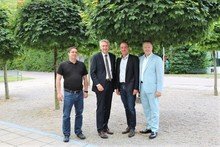  	 Stefan Haugg, Hansjörg Durz, Stefan Schimpfle und Stefan Mittermeier (Bild: Digitales Zentrum Schwaben)