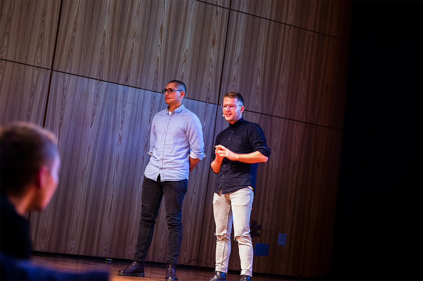 Die beiden Gründer (links) Stefan Kapfer und (rechts) Philipp Linsmeier, Bildrechte: popup living